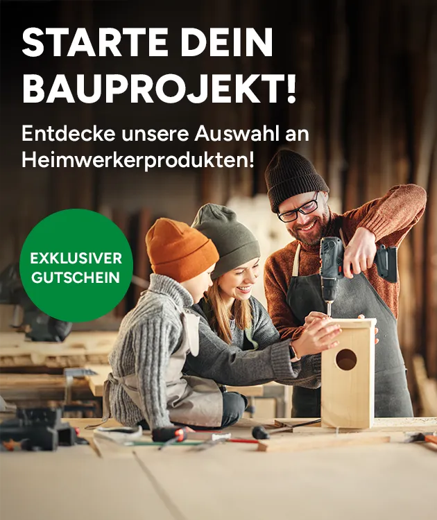 Starte dein Bauprojekt - Entdecke unsere Auswahl an Heimwerkerprodukten mit einem exklusiven Gutschein bei Marktkauf Online