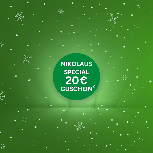 Nikolaus Special 20€ Gutschein bei Marktkauf Online mit Hochzahl 2 die auf rechtliche Hinweise verweist.