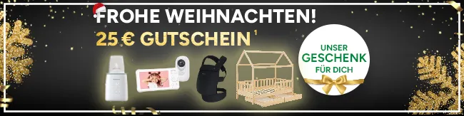 Frohe Weihnachten bei Marktkauf Online! 25&euro; Gutschein sichern mit Hochzahl 1, die auf rechtliche Hinweise verweist