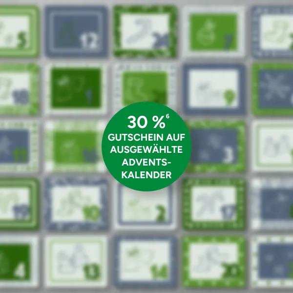 30% Gutschein auf ausgewählte Adventskalnder bei Marktkauf Online mit Hochzahl 6 die auf rechtliche Hinweise verweist.