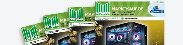 Abbildung des Marktkauf-Werbeprospekts mit Angeboten Gaming PC und weiter Aktionen