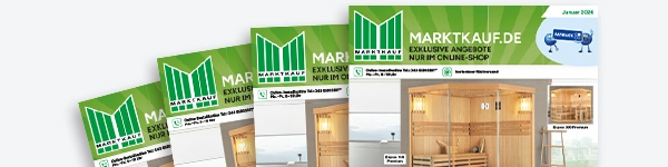 Abbildung des Marktkauf-Werbeprospekts mit Angeboten Sauna und weiter Aktionen