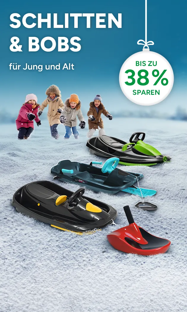 Schlitten und Bobs. Bis zu 38 Prozent sparen