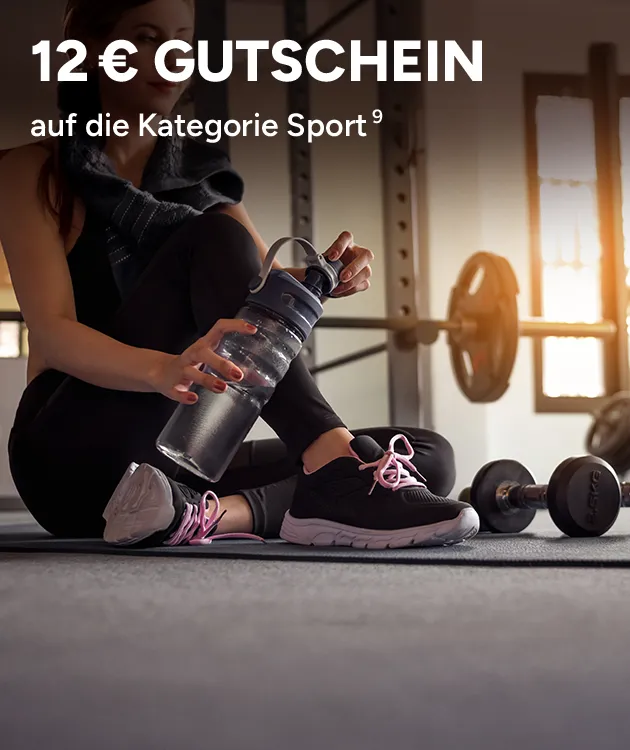 12 Euro Gutschein auf die Kategorie Sport mit Hoch 9, die auf rechtliche Hinweise verweisen.