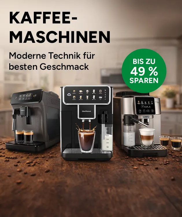 Kaffeemaschinen. Moderene Technikg f&uuml;r besten Geschmack. Bis zu 49 % sparen