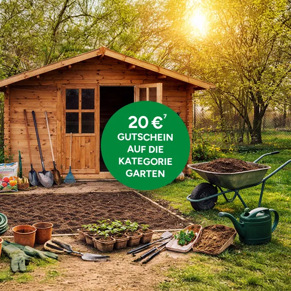 20 Euro Gutschein auf die Kategorie Garten bei Marktkauf Online mit Hochzahl 7 die auf rechtliche Hinweise verweist.