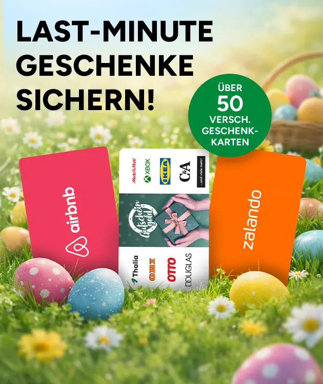Last Minute Geschenke sichern! &Uuml;ber 50 verschiedene Geschenkkarten entdecken bei Marktkauf Online.