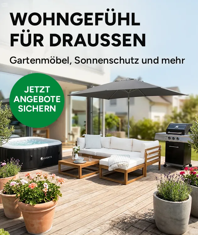 Wohngef&uuml;hl f&uuml;r Drau&szlig;en: Gartenm&ouml;bel, Sonnenschutz und mehr. Jetzt Angebote sichern bei Marktkauf Online.