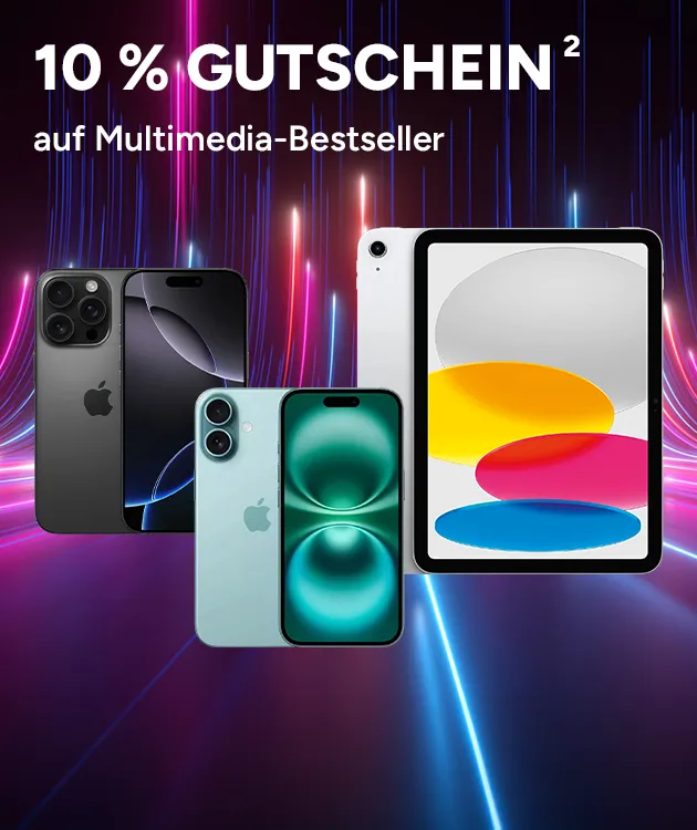 10 Prozent Gutschein auf Multimedia-Bestseller. Mit Hoch 2, die auf einen Rechtstext verweist.