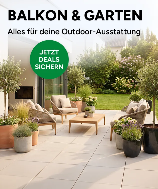 Balkon & Garten - Alles f&uuml;r deine Outdoor-Ausstattung. Jetzt Deals im Marktkauf Online Shop sichern.