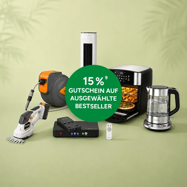15 % Gutschein auf ausgew&auml;hlte Bestseller bei Marktkauf Online mit Hochzahl 9, die auf rechtliche Hinweise verweist.