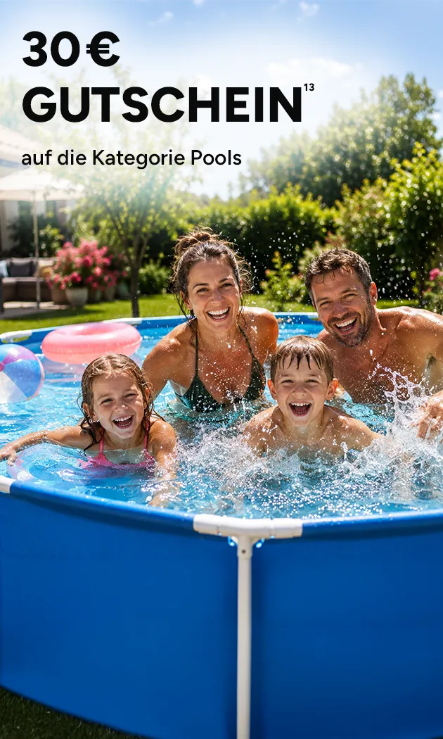 30 &euro; Gutschein auf die Kategorie Pools mit Hochzahl 13, die auf rechtliche Hinweise verweist - Jetzt clever sparen bei Marktkauf Online.