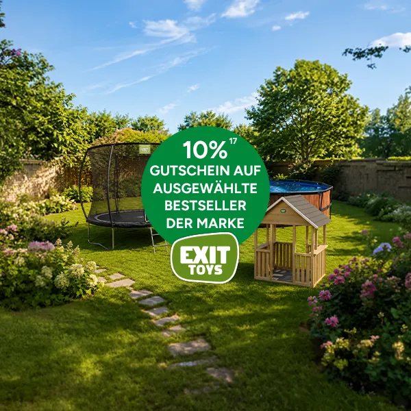 10 % Gutschein auf ausgew&auml;hlte bestseller der Marke Exittoys bei Marktkauf Online mit Hochzahl 17 die auf rechtliche Hinweise verweist.