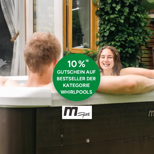 10 Euro Gutschein die Bestseller der Kategorie Whirlpools bei Marktkauf Online mit Hochzahl 19 die auf rechtliche Hinweise verweist.