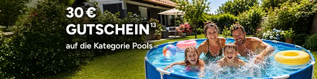 30 &euro; Gutschein auf die Kategorie Pool hoch 13 verweisend auf Rechtstexte