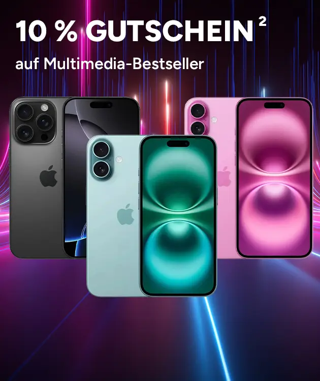10 Prozent Gutschein auf Multimedia-Bestseller. Mit Hoch 2, die auf einen Rechtstext verweist.