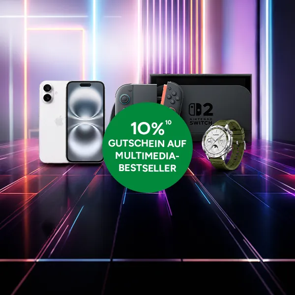 10% auf Multimedia highlights bei Marktkauf Online mit Hochzahl 10 die auf rechtliche Hinweise verweist
