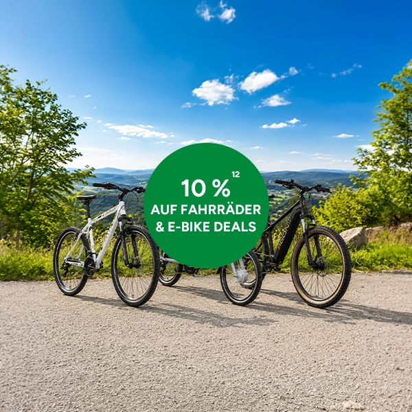 10 % Gutschein auf ausgew&auml;hlte Fahrr&auml;der und E-Bikes bei Marktkauf Online mit Hochzahl 12 die auf rechtliche Hinweise verweist