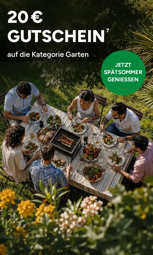 20 &euro; Sp&auml;tsommer-Garten Aktion - mit Hochzahl 7 