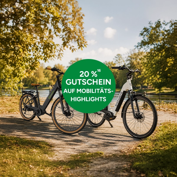 20 Prozent Gutschein auf Mobilit&auml;ts Highlights bei Marktkauf Onlineshop mit Hochzahl 16 welche auf rechtliche Hinweise verweist.