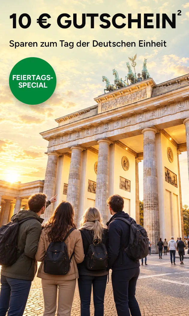 10 &euro; Gutschein. Sparen zum Tag der Deutschen Einheit. 