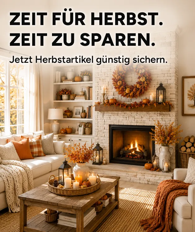 Zeit f&uuml;r Herbst. Zeit zu sparen. Jetzt Herbstartikel g&uuml;nstig sichern. 