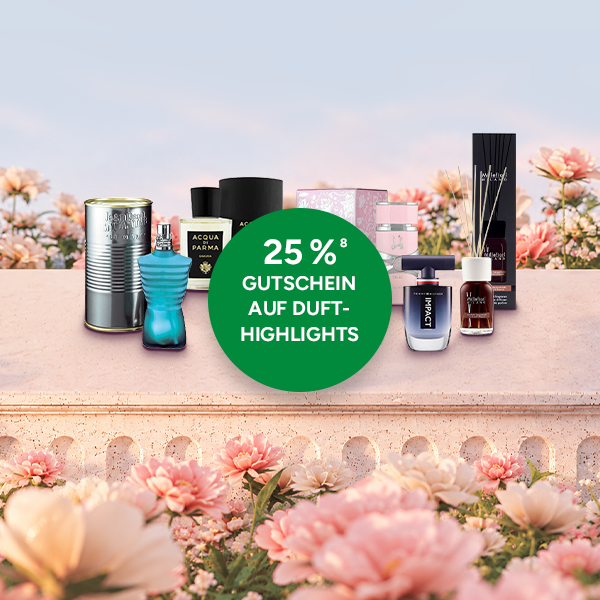 25 % Gutschein auf Duft-Highlights bei Marktkauf Online mit Hochzahl 8 die auf rechtlich Hinweise verweist.